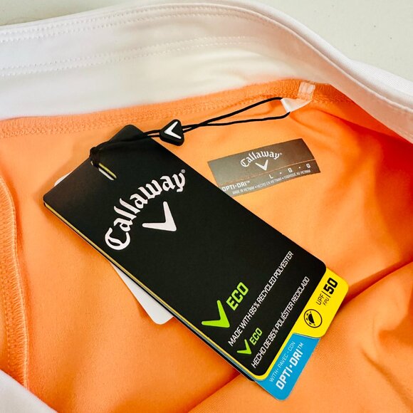 CALLAWAY TRUESCULP PAPAYA PEACH OPTI-DRI GOLF AND TENNIS SKORT LARGE 12-14 - Picture 5 of 7